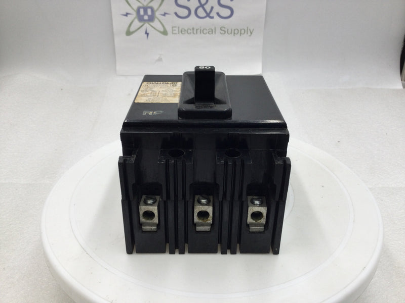 Challenger NEF433050 50 Amp 3 Pole 480V Circuit Breaker - Cosmetic Flaw