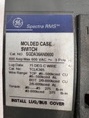 GE/General Electric SGDA36AN0600 3 Pole 600A Max 600VAC Spectra Series Type SGDA Molded Case Switch