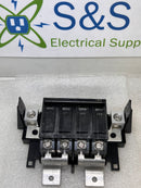 Top view of a GE General Electric Type THQMV circuit breaker on a white background.
