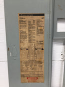 Siemens G2430MB1150CU 24 Space Panel Cover 31 1/8" x 15 1/2" - Missing Parts
