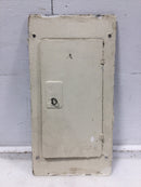 Zinsco ML12(12-24) 125A 12S 120/240V Panel Door 21 1/4" x 11" - Broken Latch