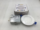 Topaz Lighting RDL/44RND/9/WH/D-50 LED 9W 120V Dimmable 4" Slim Downlight -77230