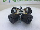 Hubbell 9259 15 Amp 125 Volts 4 Outlet Cluster w/ Hook