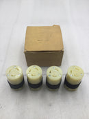 Hubbell HBL2713 Twist-Lock 30 Amp 3 Wire 125V Female Cord Receptacle - Lot of 4