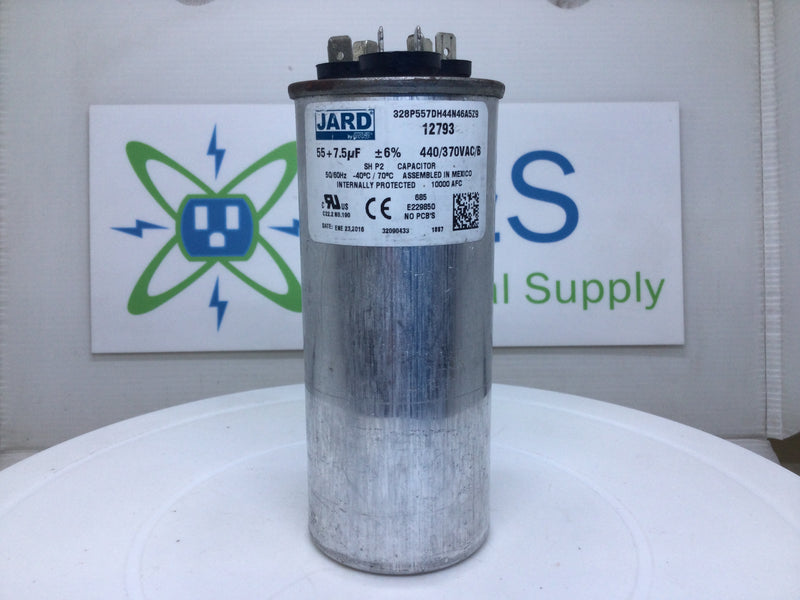 Jard 12793 55+7.5uf +/-6% 440/370VAC/B 50/60Hz Capacitor