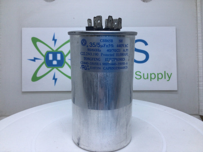 Tongfeng CD440-3505RA 35/5uf+/-5% 440V 50/60Hz CBB65B Capacitor