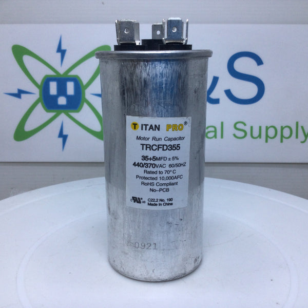 Titan Pro TRCFD355 35+5mfd +/-5% 440/370VAC 60/50Hz Capacitor