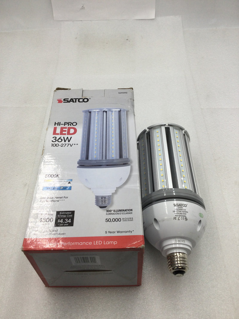 Satco S29392 36 Watt LED Hi Pro 5000K Lamp 100-277VAC 4800 Lumens