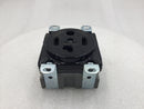 Hubbell 9430 30 Amp 125/250V Grounding Flush Receptacle - Black Porcelain