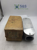 Atlas Industries 456 2 1/2" Aluminum Threaded SALB Conduit Body with Cover