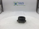 1 1/2" Threaded Zinc Plated Steel Pass Through 3/4" Long Hex Bushing