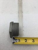 1 1/2" Threaded Zinc Plated Steel Pass Through 3/4" Long Hex Bushing
