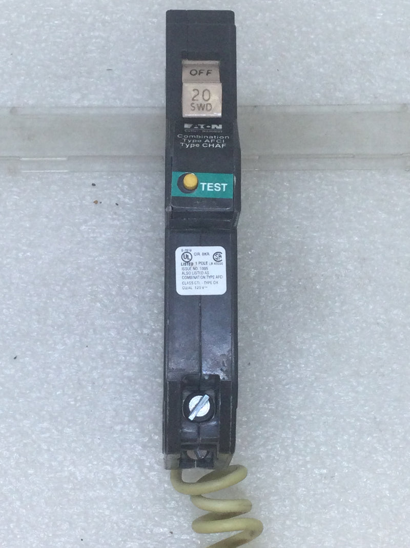 Eaton/Cutler Hammer CH120CAF 20 Amp 1 Pole 120240V Arc Fault Breaker