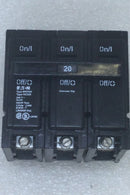 Eaton BRH320/HC320 3 Pole 20 Amp 240 VAC Type BR Circuit Breaker