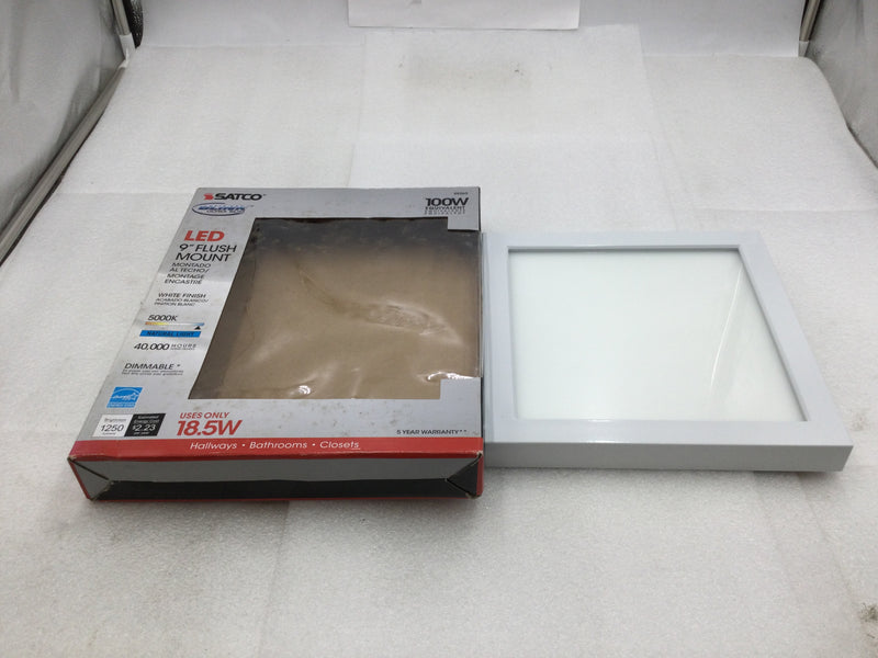 Satco S9363 9" Blink Flush Mount LED Fixture 18.5 Watts 120V 1250 Lumens 5000K