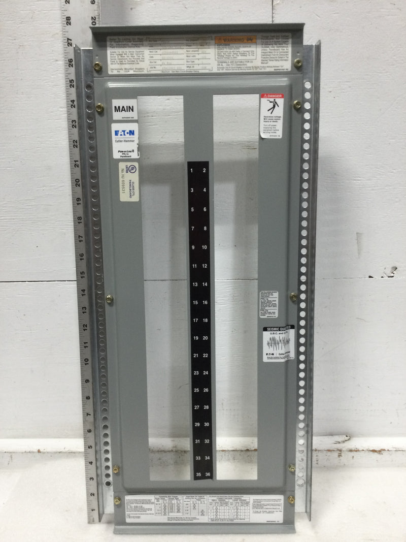Eaton 1C96649G02 PRL1a 225 Amp 36 Space 120/240V Panel Dead Front 27 1