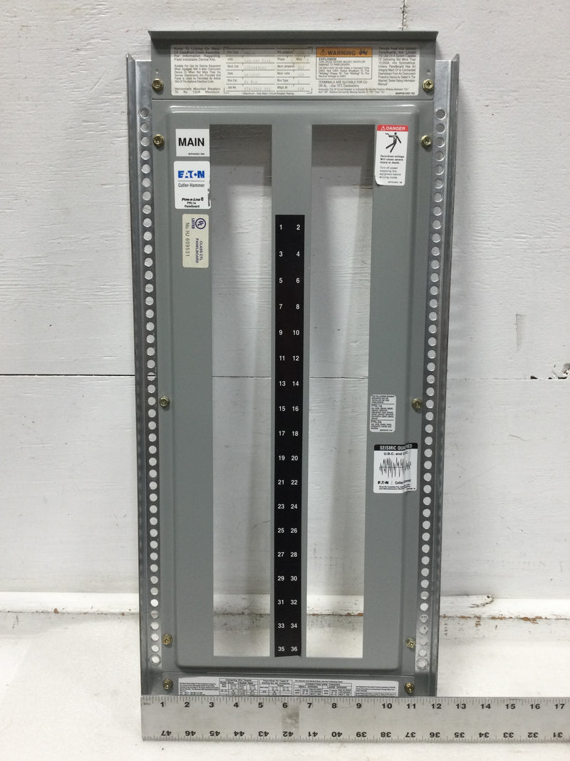Eaton 1C96649G02 PRL1a 225 Amp 36 Space 120/240V Panel Dead Front 27 1