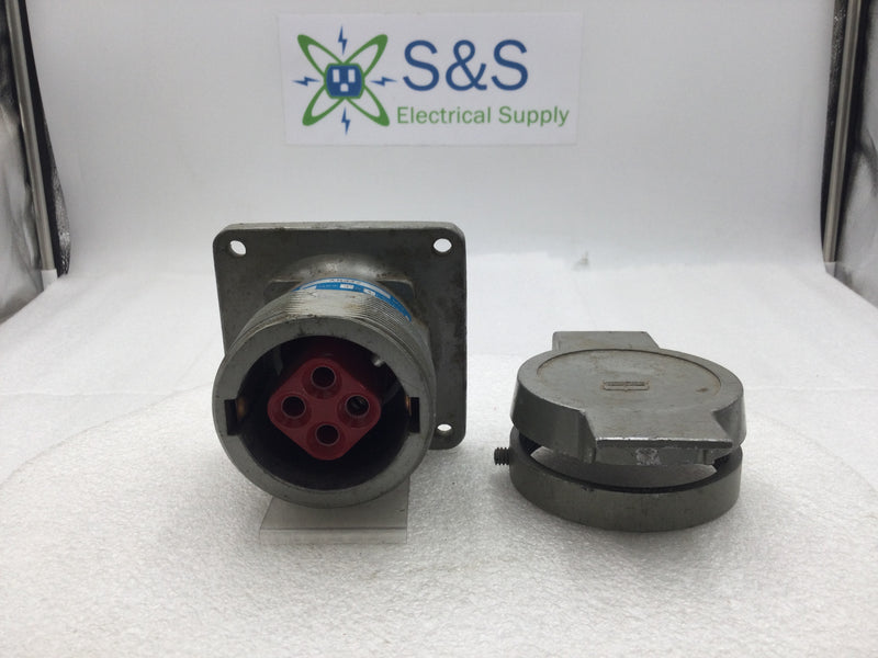 Crouse Hinds AR342 Arktite M72 30 Amp 600 VAC 3W/4P Industrial Recepta