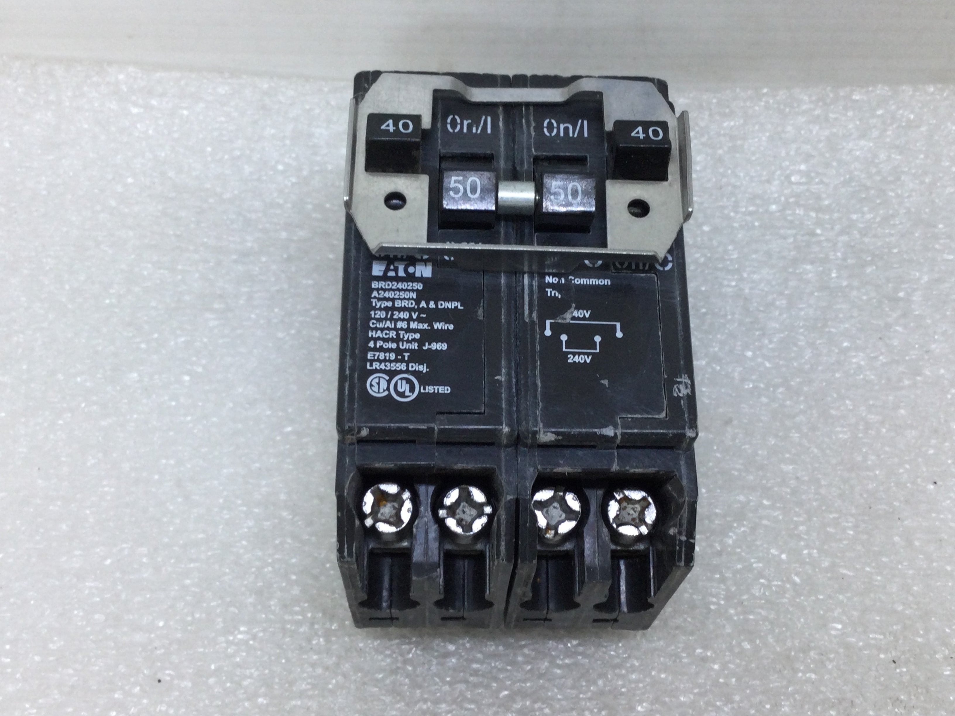 Eaton BRD240250/A240250N Type BRD, A & DNPL 120/240V 4 Pole Circuit Br