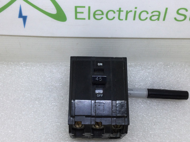 Square D QO345SWN 2 Pole 45 Amp Neutral Switch/Circuit Breaker