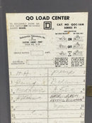 Square D QOC-16M Cover/Door Only with Main 16 Space Series F1 17 3/8" x 11 5/8"