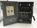 Westinghouse HU361 30 Amp 600v 3 Pole Non-Fusible Nema1 Indoor H.D. Safety Switch