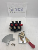 General Electric TGN3323 3 Pole 100A General Duty Safety Switch Interior Parts and Handle