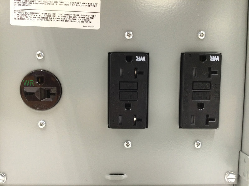 Midwest U038C010 -  100 AMP, 240 V, 4 space 4 Circuit,  temporary power outlet