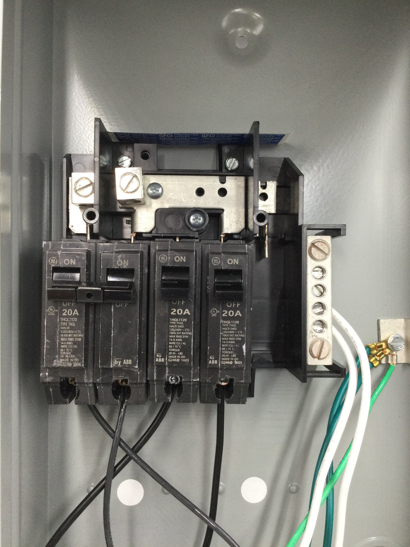 Midwest U038C010 -  100 AMP, 240 V, 4 space 4 Circuit,  temporary power outlet