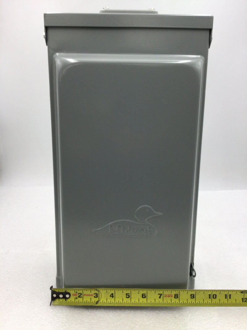 Midwest U038C010 -  100 AMP, 240 V, 4 space 4 Circuit,  temporary power outlet