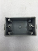 Carlon E981EFN 3/4" 1 Gang 2 Outlet PVC Switch Box - Cosmetic Flaw