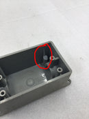 Carlon E981EFN 3/4" 1 Gang 2 Outlet PVC Switch Box - Cosmetic Flaw