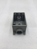 Carlon E981EFN 3/4" 1 Gang 2 Outlet PVC Switch Box - Cosmetic Flaw