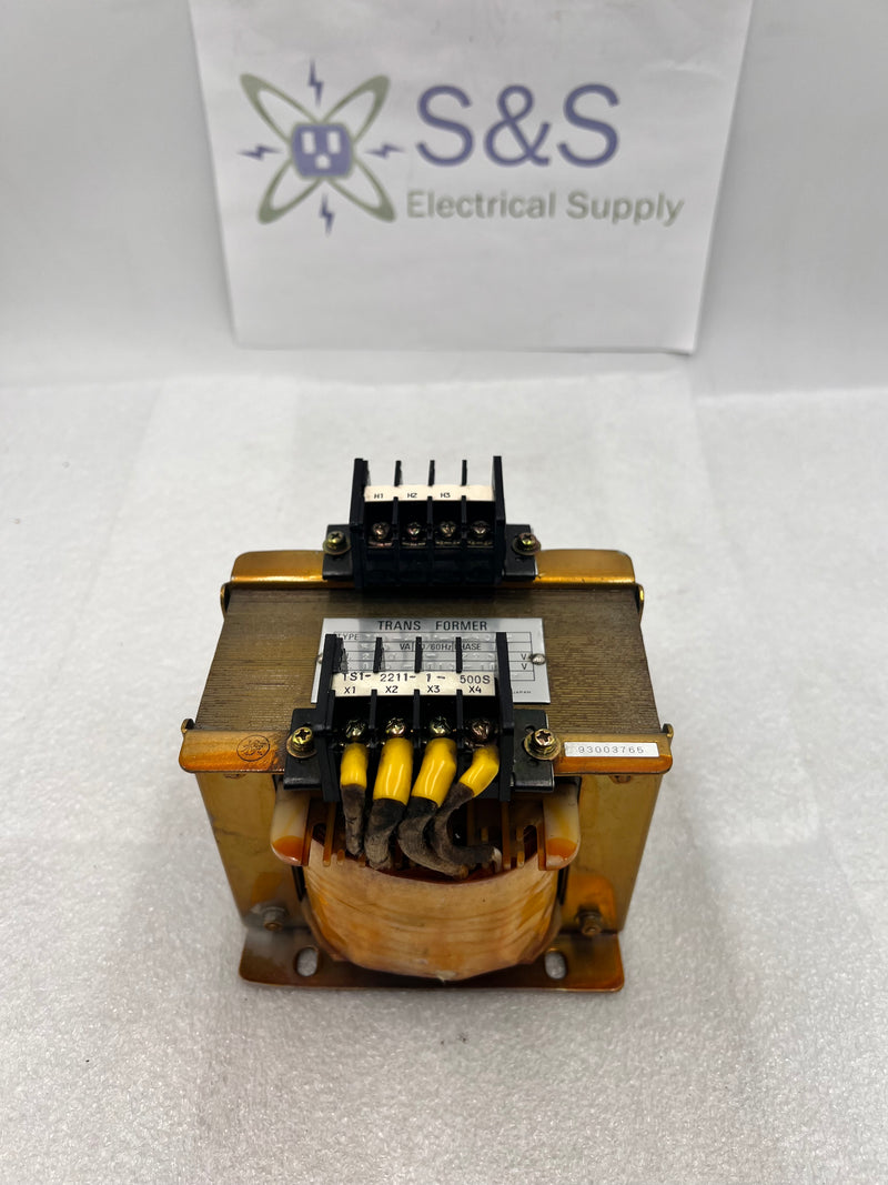 Reliance Electric TSI-2211-1-500S 1 Phase Transformer 500VA PRI: 200-220V SEC: 100,110,115