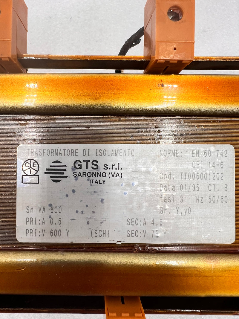 GTS s.r.l. Isolation Transformer TT006001202