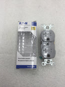 Eaton TRBR20GY-BX-LW 20 Amp Gray Tamper Resistant Duplex Receptacle