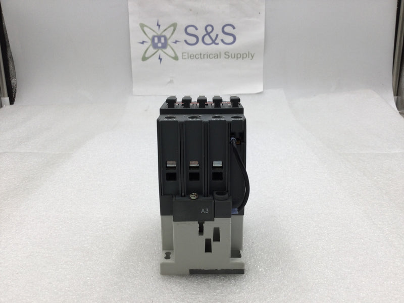 ABB AE40-30 60 Amp 3 Pole 120-600 VAC 3-7.5 HP Contactor with 24 VDC Coil