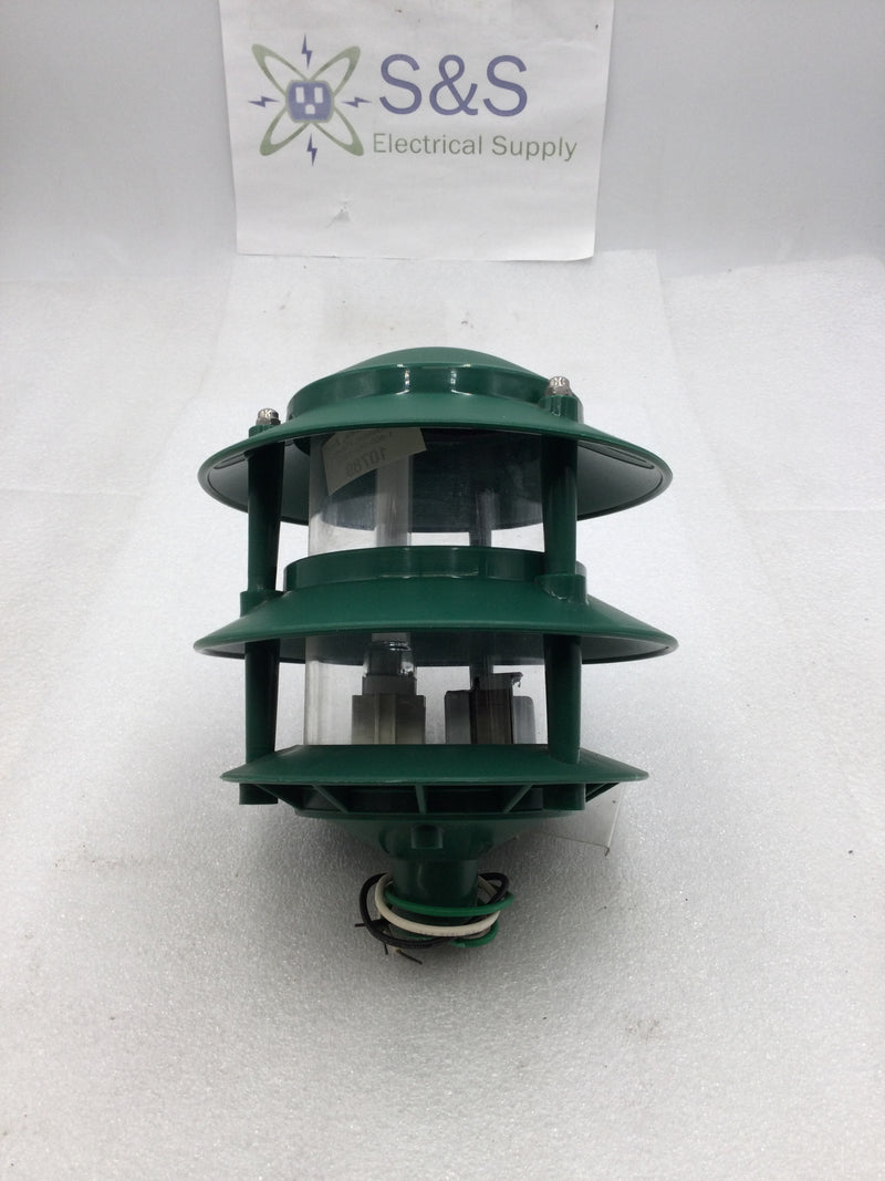 Electrodex 30121P-7 Architectural Grade 7" 120 VAC Walkway/Landscape CFL Light Fixture in Green