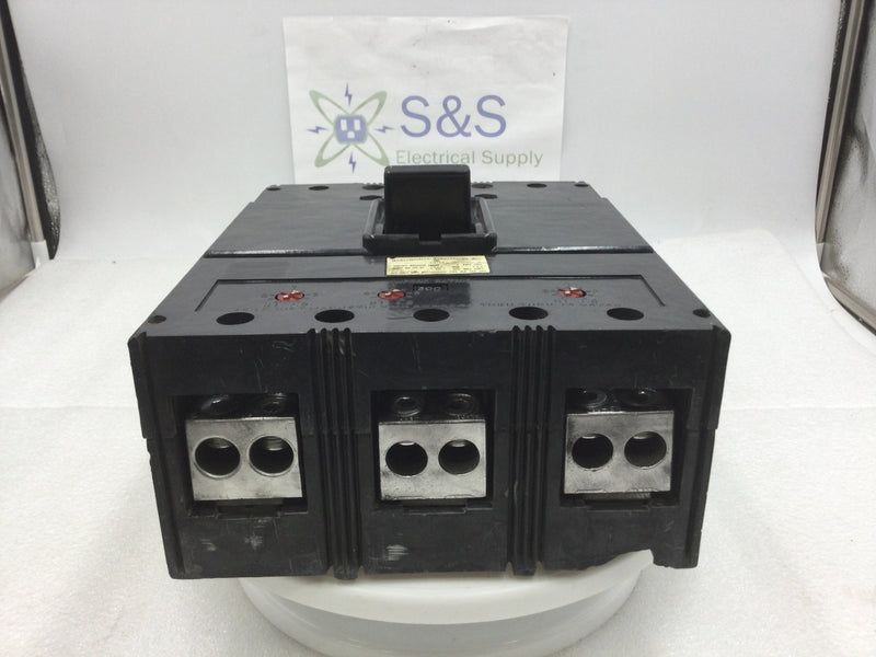 Westinghouse LA3400F 400A Frame 3P 600V w/300A Trip - 1/0-250 MCM Lugs - Flawed