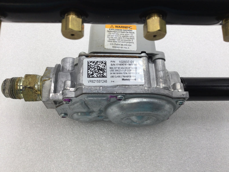 Honeywell VR8215S1248 24 VAC Furnace Gas Valve with 8 Outlet Manifold (102837-01)
