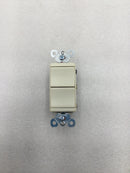 Legrand TM813-LACC 15 Amp 120V 3 Way Decorator Combination Switch - Almond