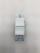 Legrand TM833-WCC 15 Amp 120V 3 Way Decorator Combination Switch - White