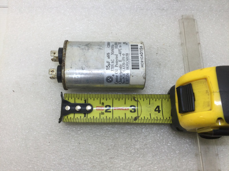 CBB65-V 15uF +/-6% 370Vac 50/60Hz Oval Capacitor