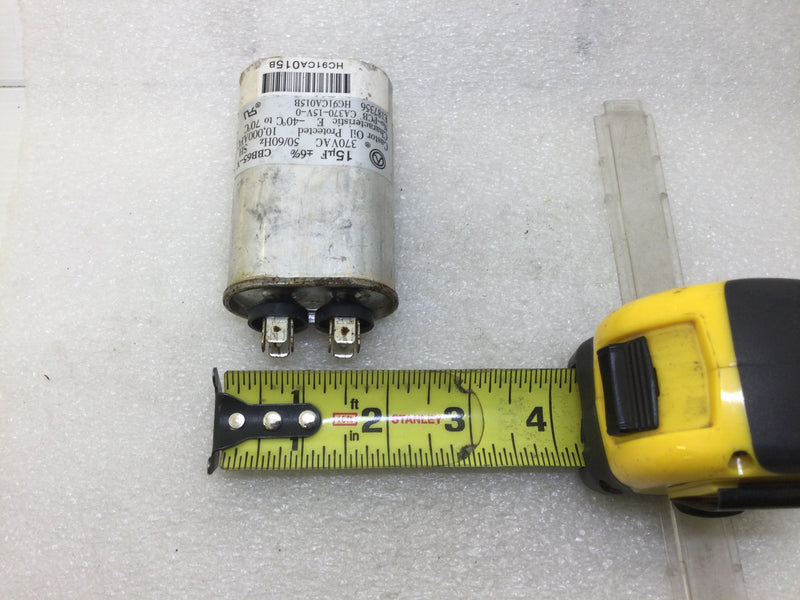 CBB65-V 15uF +/-6% 370Vac 50/60Hz Oval Capacitor