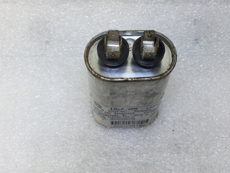 CBB65-V 15uF +/-6% 370Vac 50/60Hz Oval Capacitor