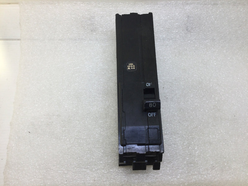 Square D Q12080 2 Pole 80 Amp Circuit Breaker
