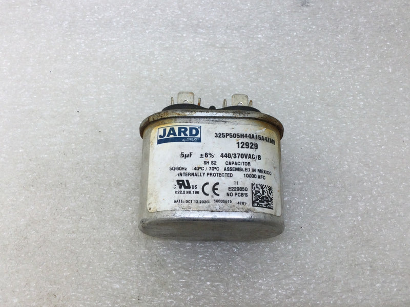 Jard 12929 5uF +/-6% 440/370Vac 50/60Hz Capacitor