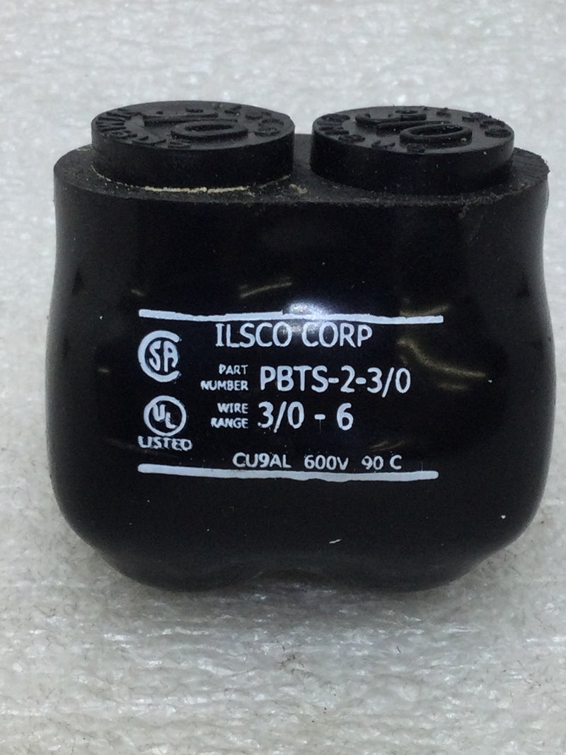 ILSCO BTS-2-3/0 Nimbus Insulated Aluminum Multi-Tap Connector, Conductor Range 3/0-6, 2 Ports, Single Sided Entry, Tin Plated, UL, CSA