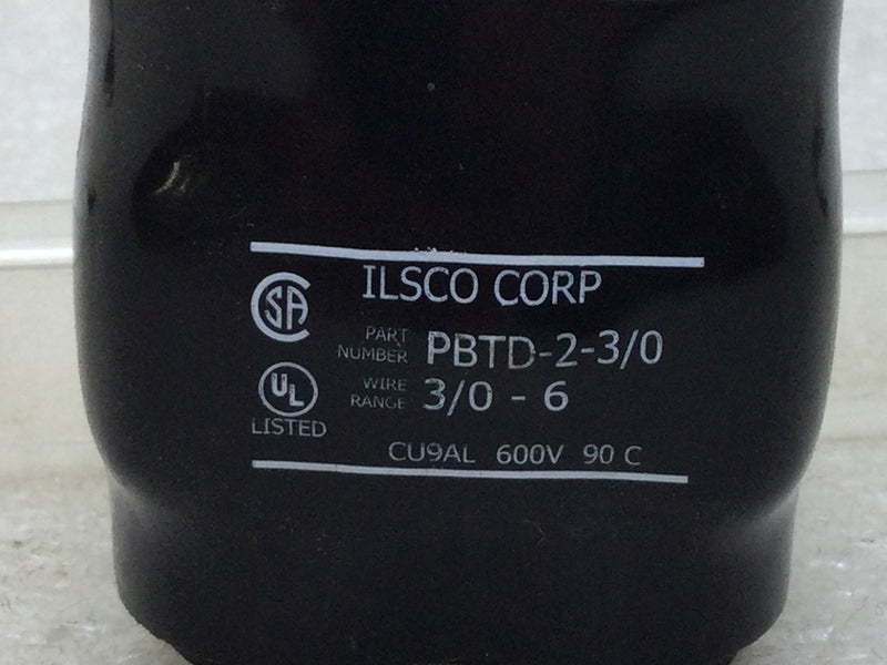 ILSCO PBTD-2-3/0 Nimbus Insulated Aluminum Multi-Tap Connector, Conductor Range 3/0-6, 2 Ports, Dual Sided Entry, Tin Plated, UL, CSA