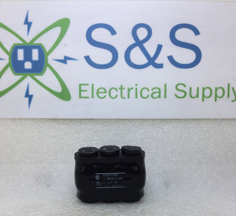 ILSCO PBTD-3-3/0 Nimbus4Flex Insulated Flexible Aluminum Multi-Tap Connector, Conductor Range 3/0-6, Flex 2/0-6 H,I,K,DLO 1-6 M, 3 Ports, Dual Sided Entry, Tin Plated, UL, CSA